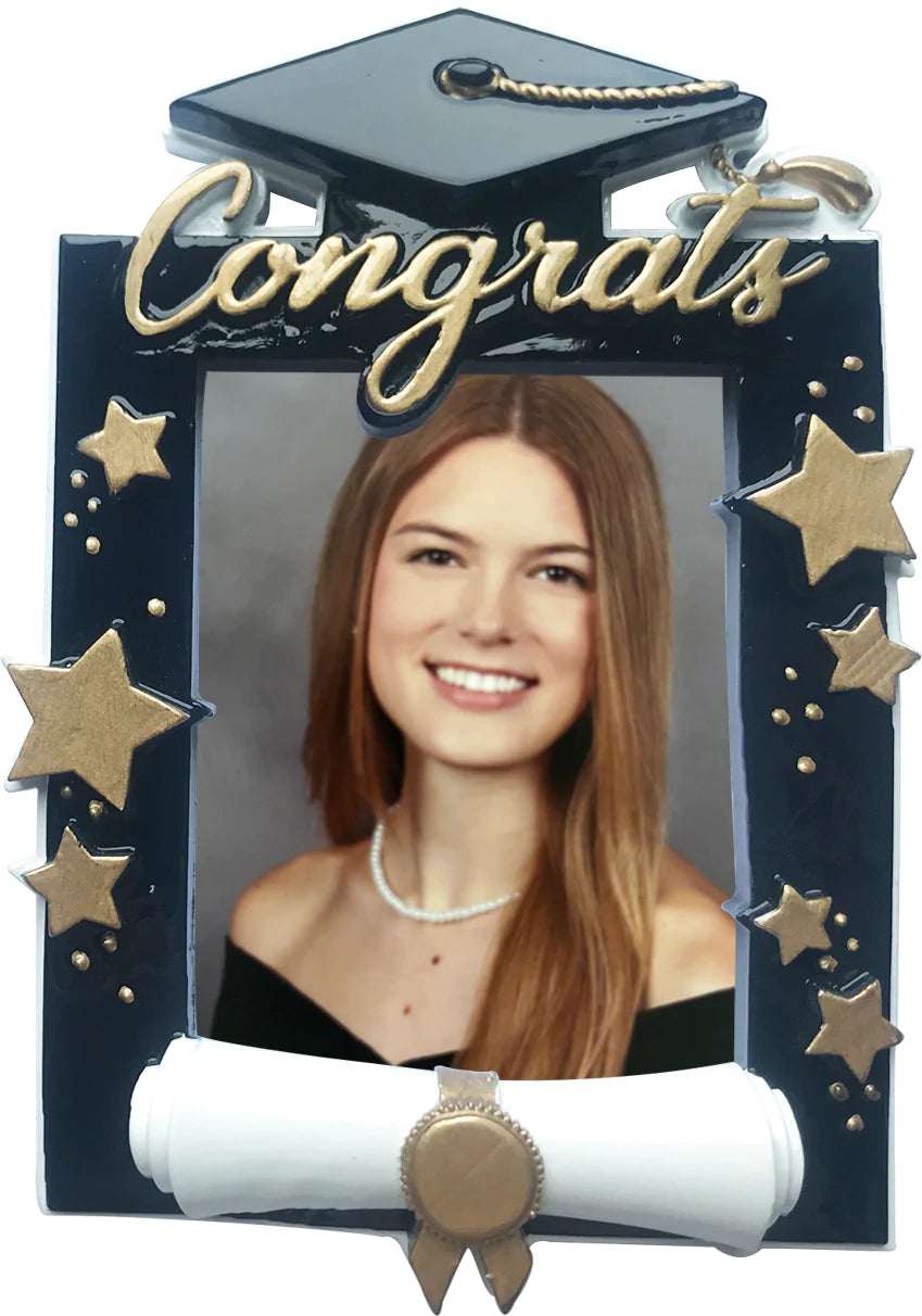 Congrats Graduation Frame Personalize Ornament
