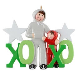 XOXO Big Brother, Single Parent, Buddies, Christmas Personalized Ornament