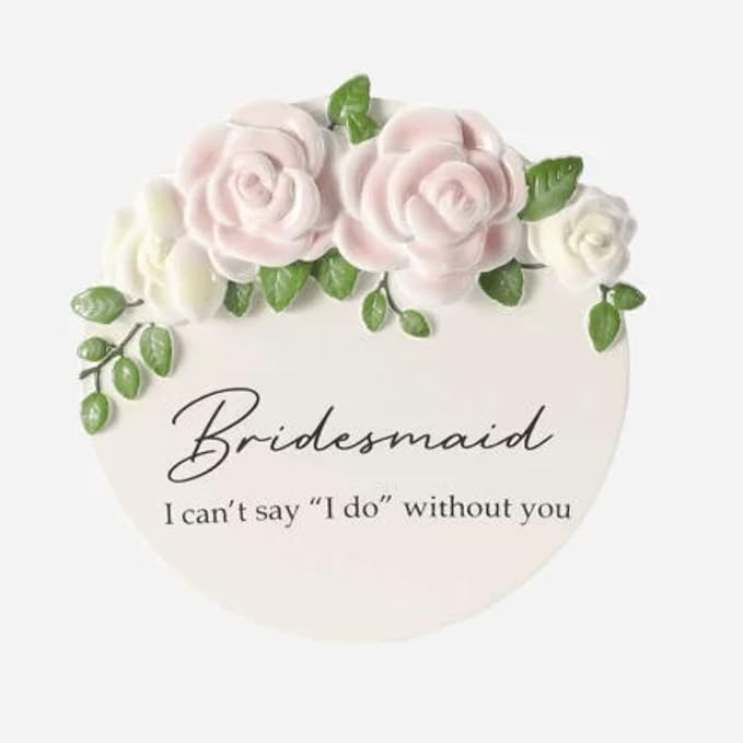Bridesmaid Appreciation Personalized Hanging Christmas Ornament, Wedding Party