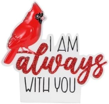 I Am With You Always Memorial Cardinal Personalize Christmas Ornmanet