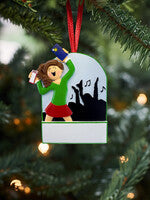 Concert Goer Concert Themed Personalized Christmas Ornament Female Brunette