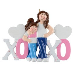 XOXO Big Sister, Little Sister, Single Mom, Friends Personalize Christmas Ornament
