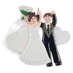 Wedding Couple/Our First Christmas Personalized Ornament