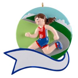 Cross Country, Runner, Jogger, Track Personalize Christmas Ornament