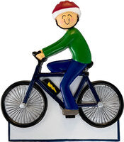 EBike, Electric Bike Rider Personalized Christmas Ornament