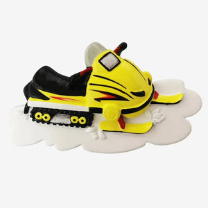 Yellow Snowmobile Personalized Christmas Ornament