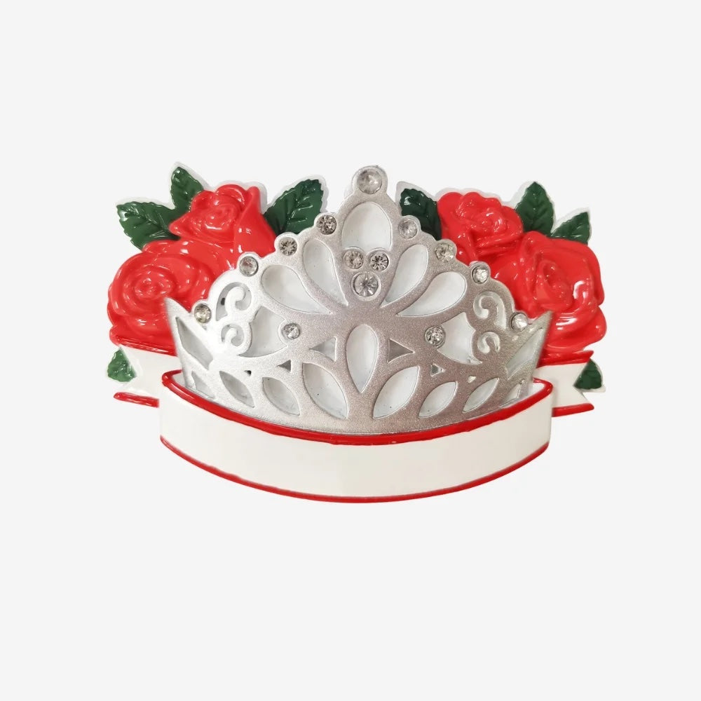 Quinceanera, Homecoming Queen, Prom Queen, Beauty Contest, Tiara/Crown Personalize Christmas Ornament