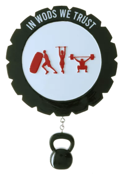 In Wods We Trust Workout Of The Day Crossfit Circuit Training Personalized Christmas Ornaments