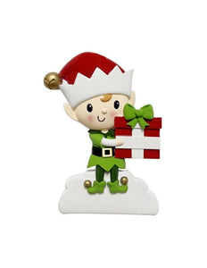 Boy Elf Santa's Helper Personalized Christmas Ornament