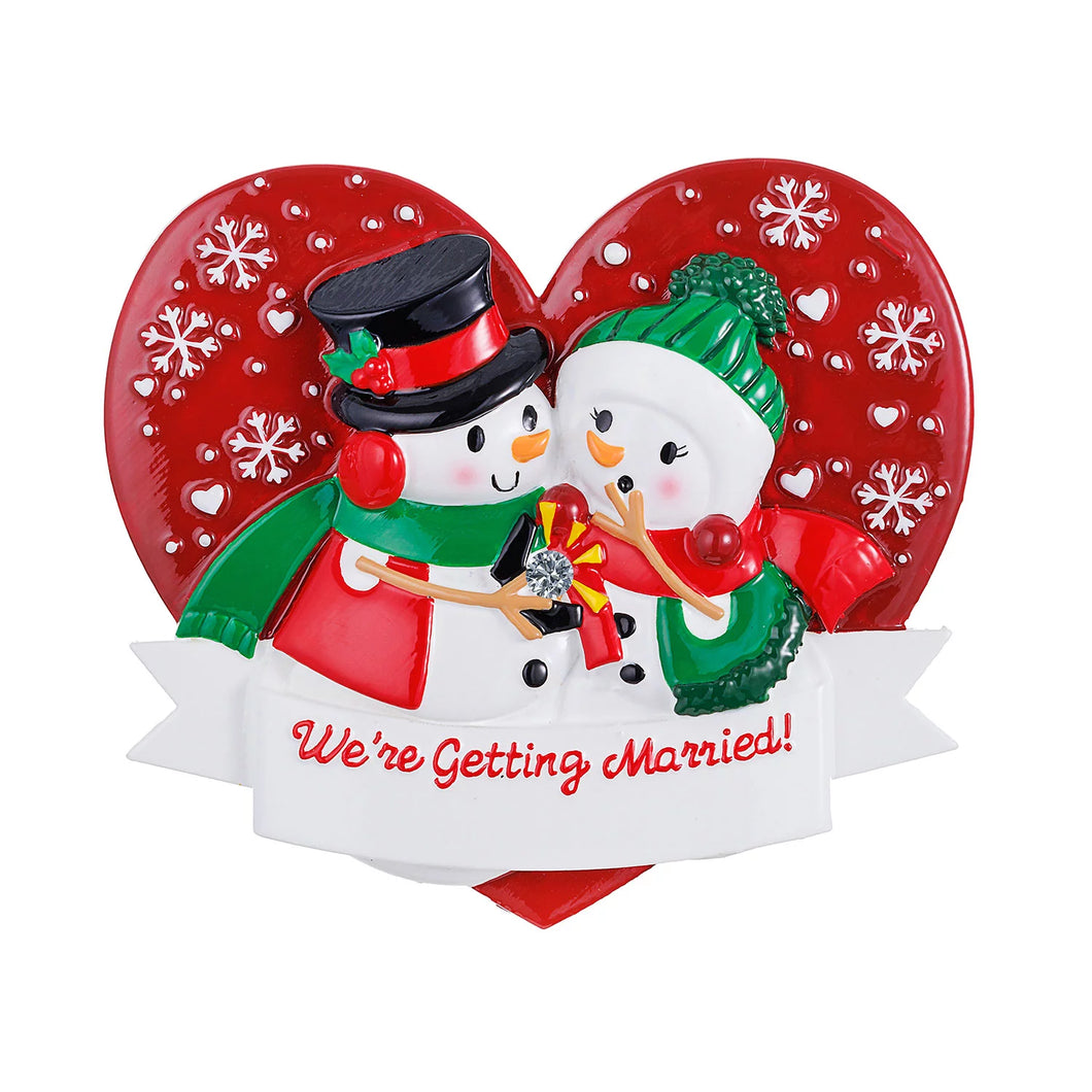 We're Getting Married Personalized Christmas Ornament