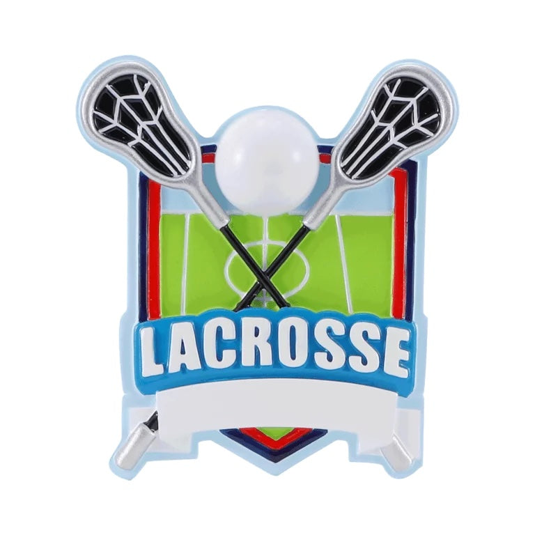 Lacrosse, Lacrosse Sticks, Lacrosse Ball, Lacrosse Field Personalize Christmas Ornament