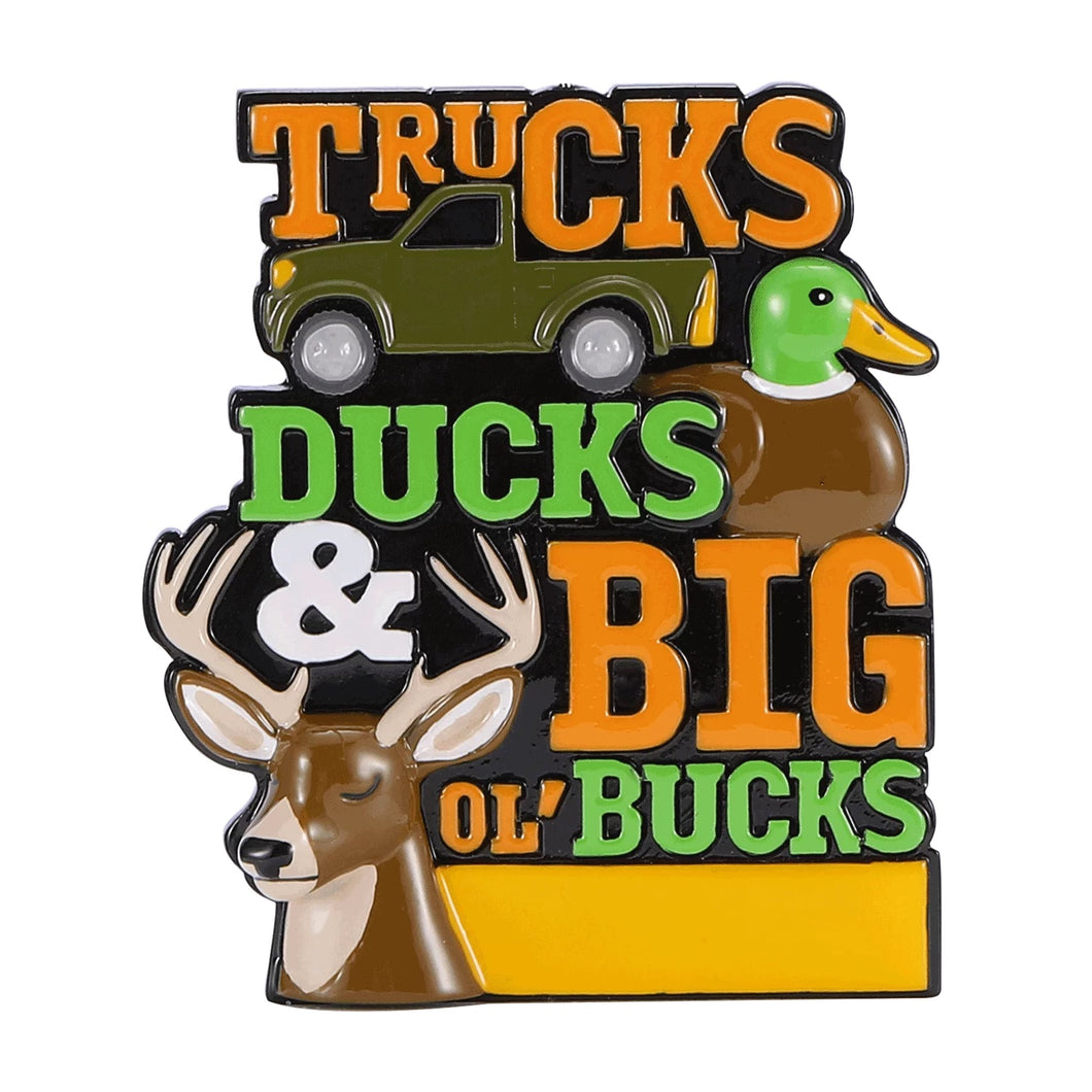 Trucks, Ducks and Big Ol' Bucks  Hunting Personalized Christmas Ornament