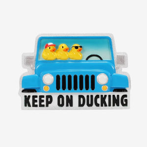 Blue Jeep Keep on Ducking Personalized Christmas Ornament