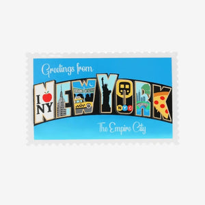 Greetings From New York The Empire City Postcard Personalized Christmas Ornament