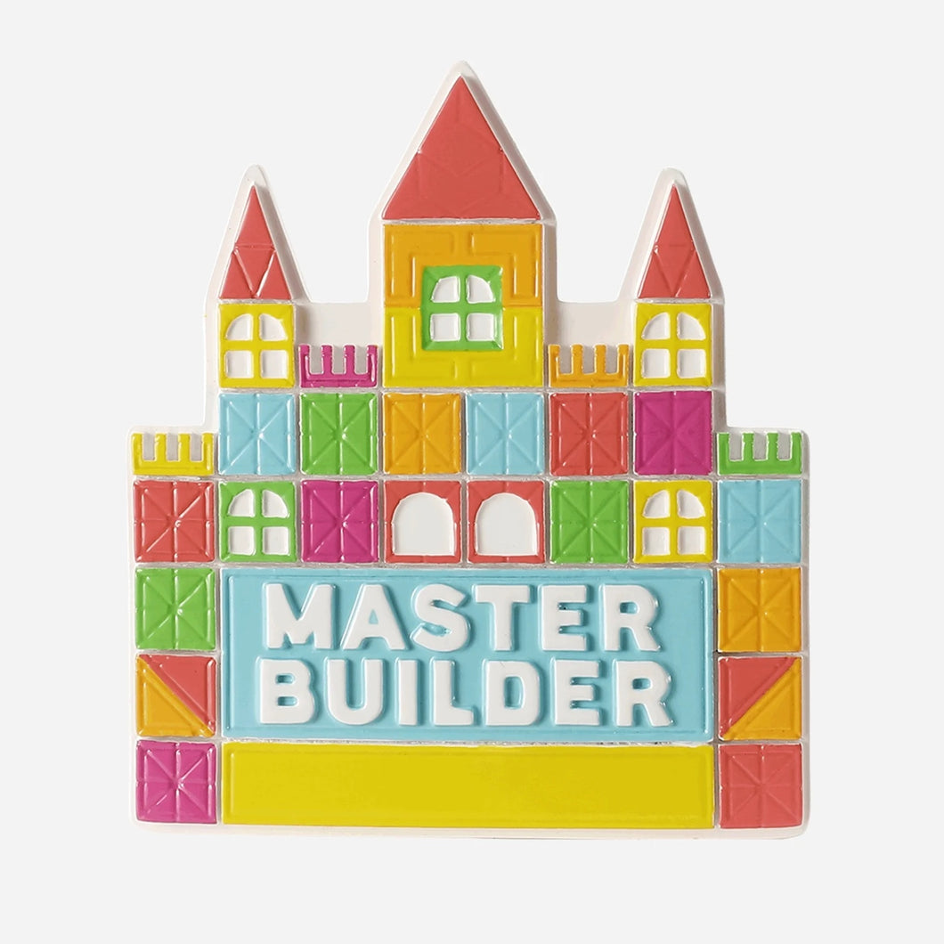 Personalized Castle Master Builder Lego Magnatile Colorful Building Block Design Christmas Ornament