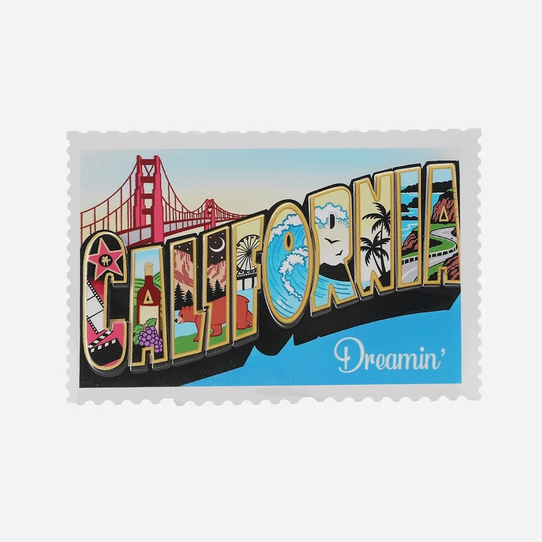 California Dreamin' Postcard Personalized Christmas Ornament