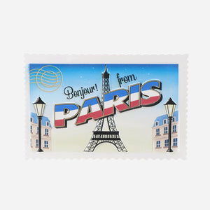 Bonjour From Paris Personalized Postcard Christmas Ornament