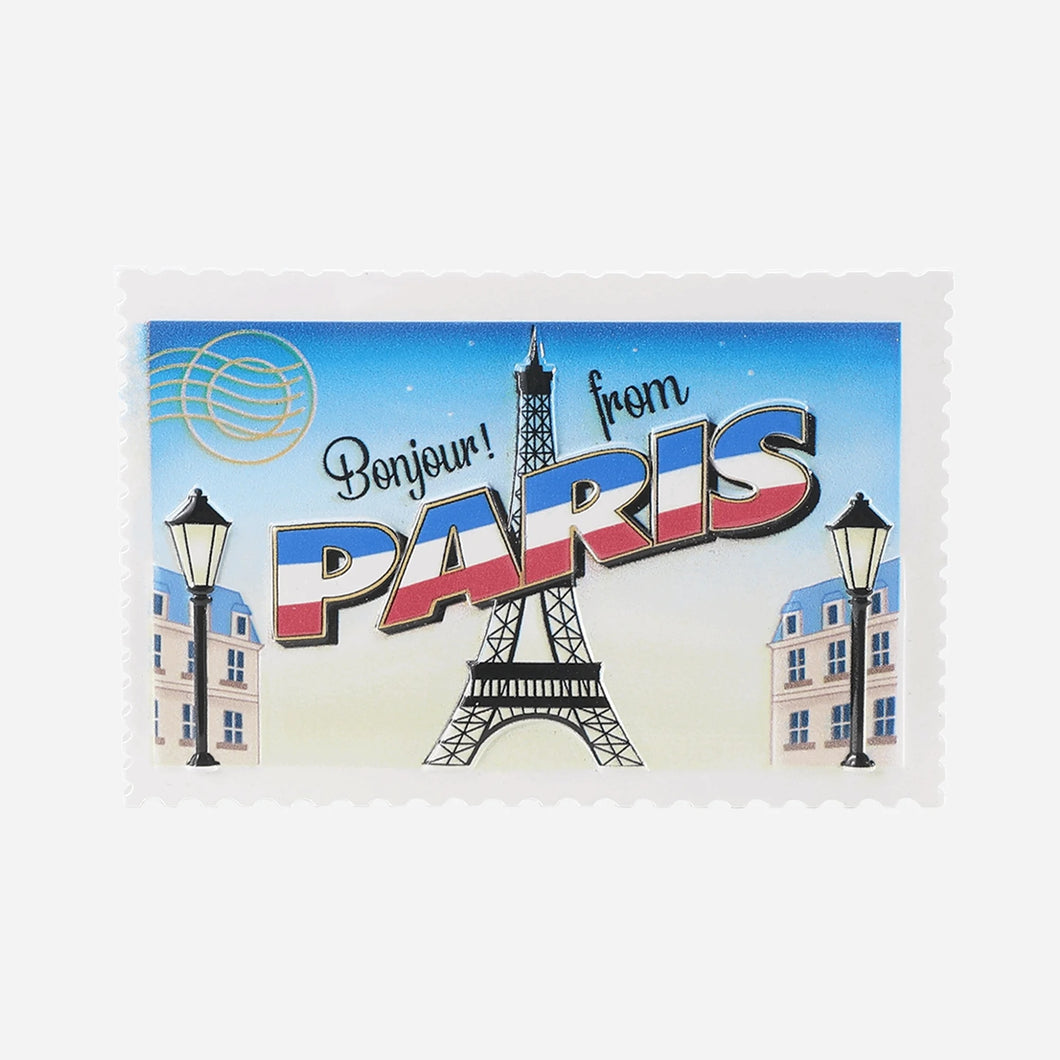 Bonjour From Paris Personalized Postcard Christmas Ornament