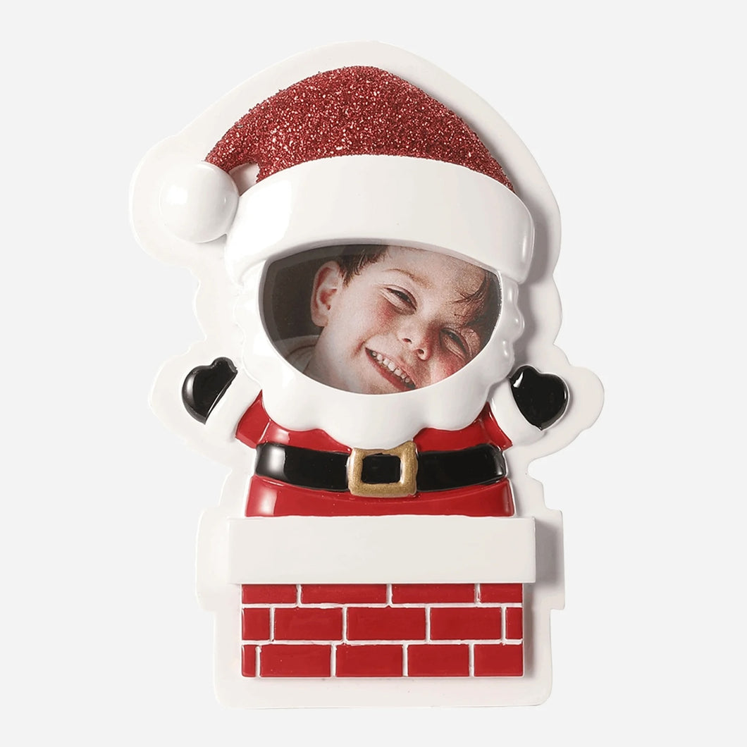 Santa Chimney Photo Frame Personalized Christmas Ornament