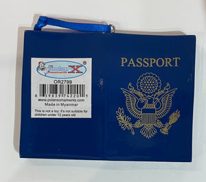 U.S. Passport World Traveer Presonalized Christmas Ornament