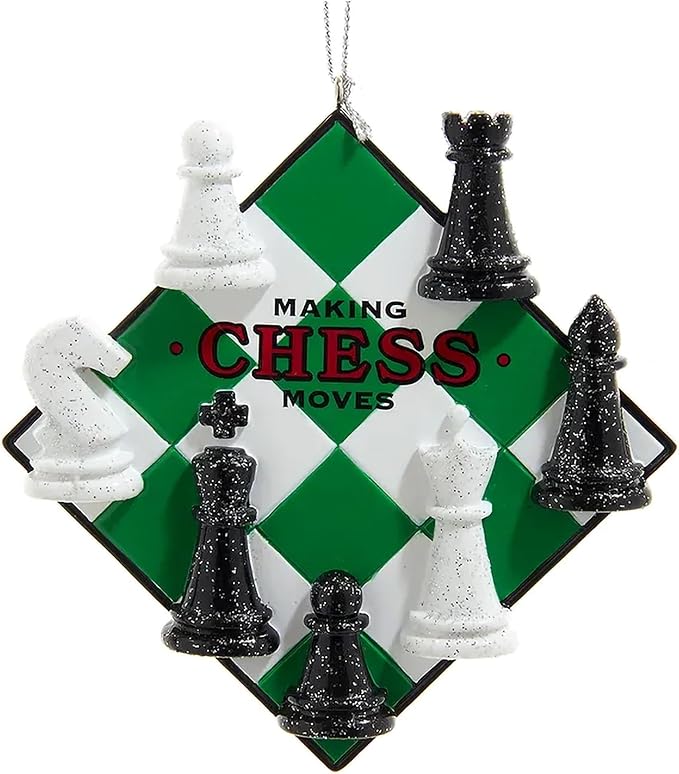 Making Chess Moves Personalized Christmas Ornament