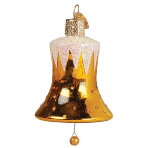Old World Snow-Capped Bell Christmas Ornament