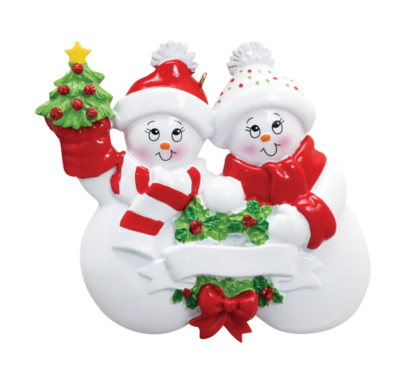 2 Snowmen Ornament