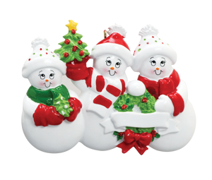 3 Snowmen Ornament
