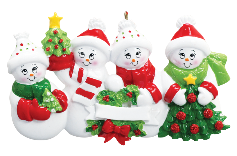 4 Snowmen Ornament