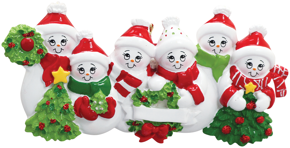 6 Snowmen Ornament