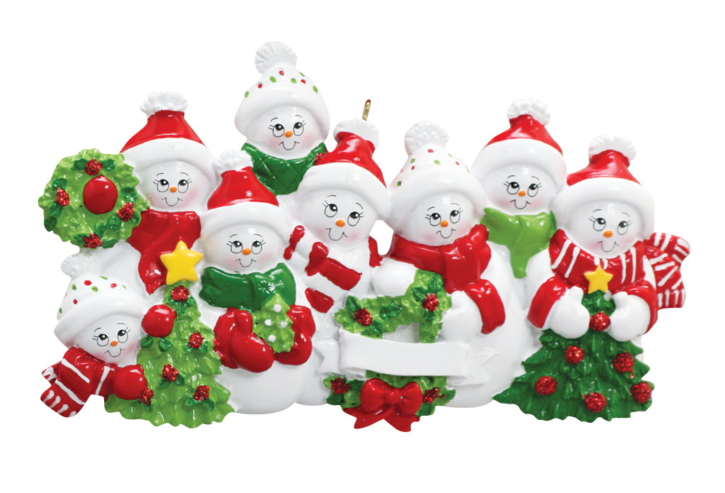 8 Snowmen Ornament