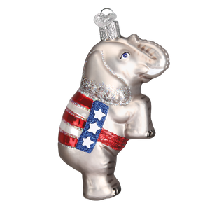 Old World Republican Elephant Christmas Ornament