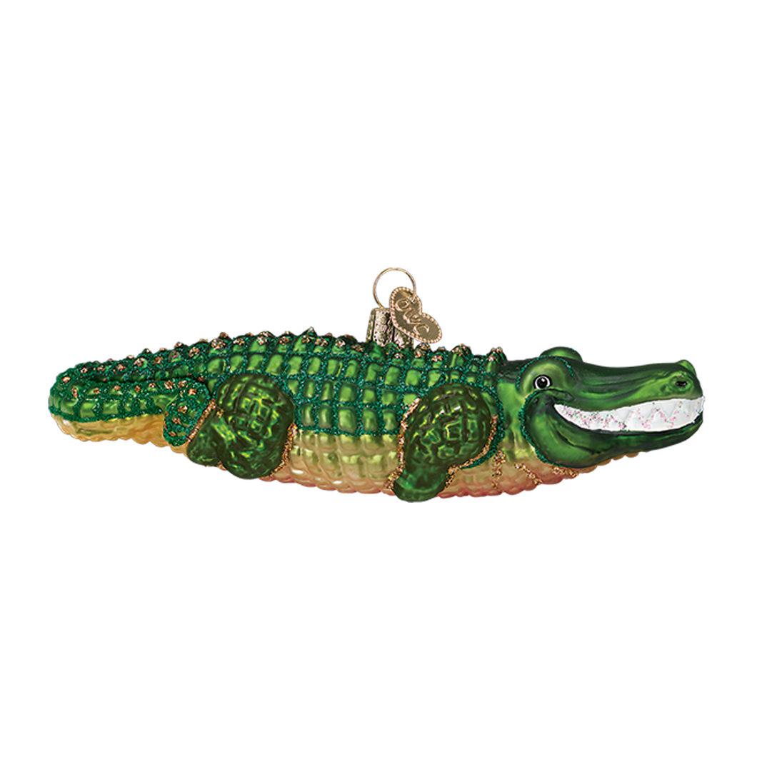 Old World Alligator Christmas Ornament
