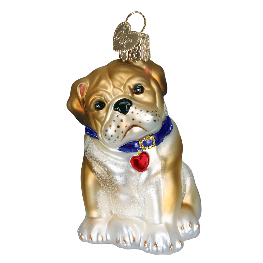 Bull Pup Christmas Ornament