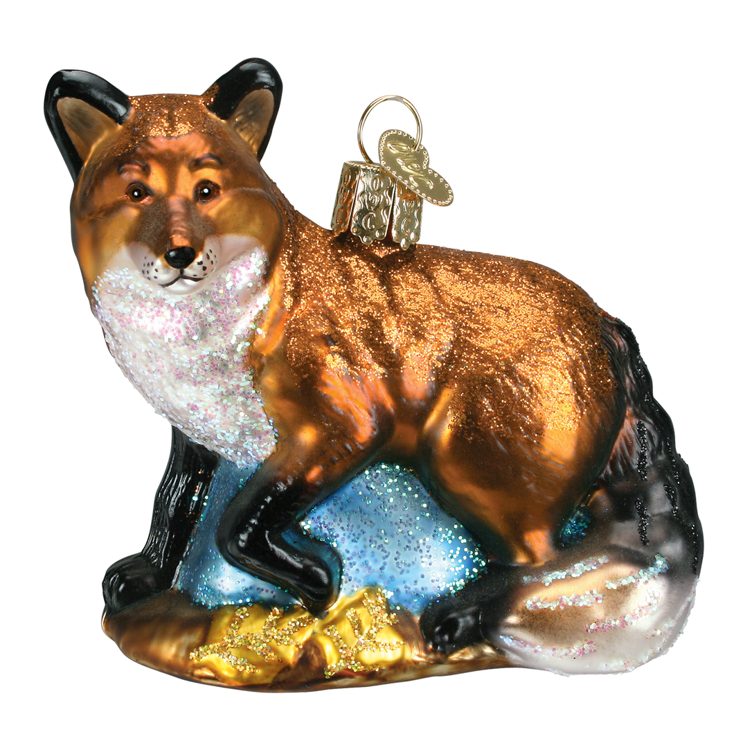 Old World Red Fox Christmas Ornament