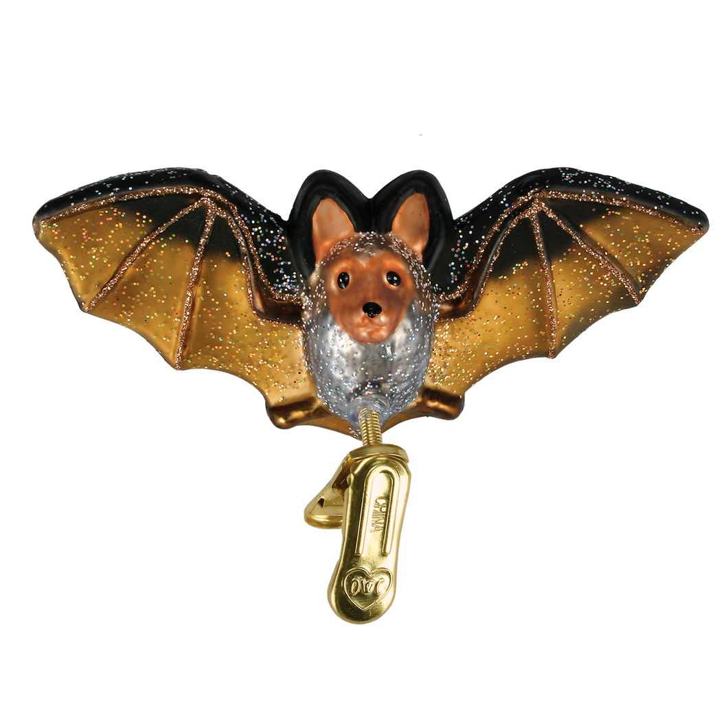 Old World Clip-on Bat Christmas Ornament