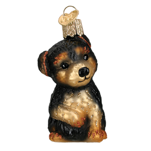 Old World Yorkie Puppy Christmas Ornament