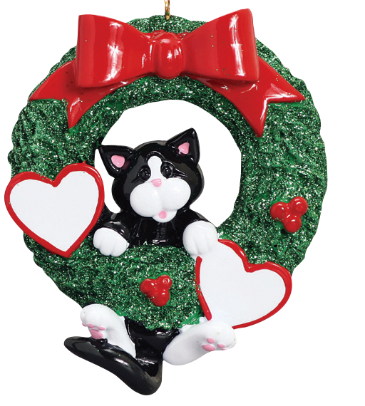 Tuxedo Cat Wreath