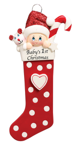 Baby 1st Christmas Red Stocking