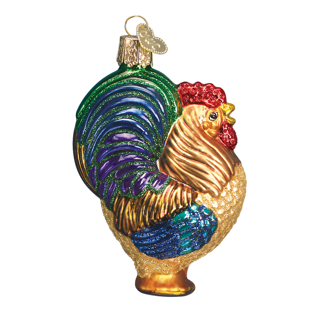 Old World Rooster Christmas Ornament
