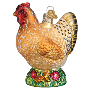 Old World Spring Chicken Christmas Ornament