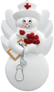 Snow Nurse Christmas Ornament