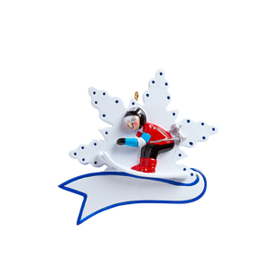 Snowflake with Downhill Skier