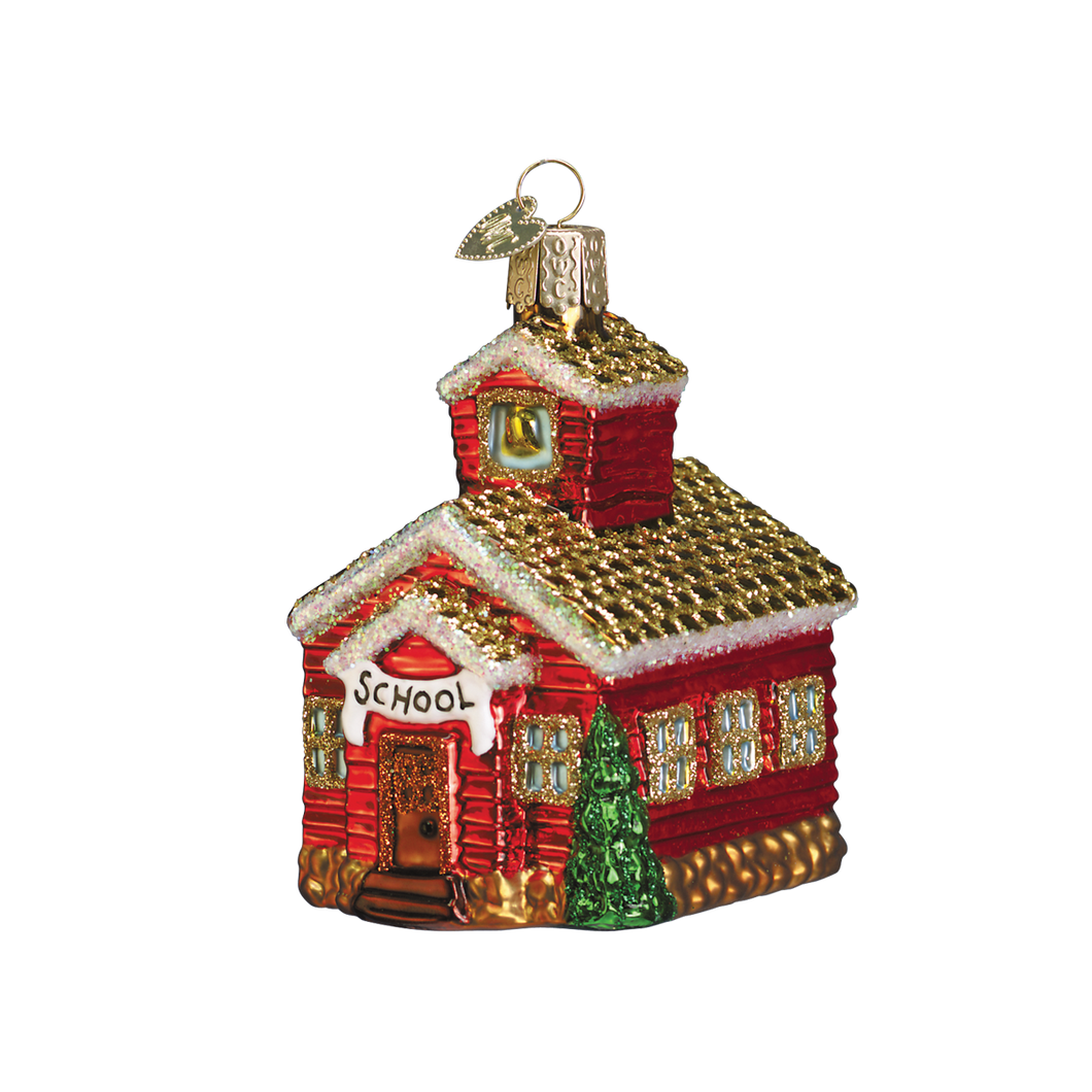 Old World School House Christmas Ornament