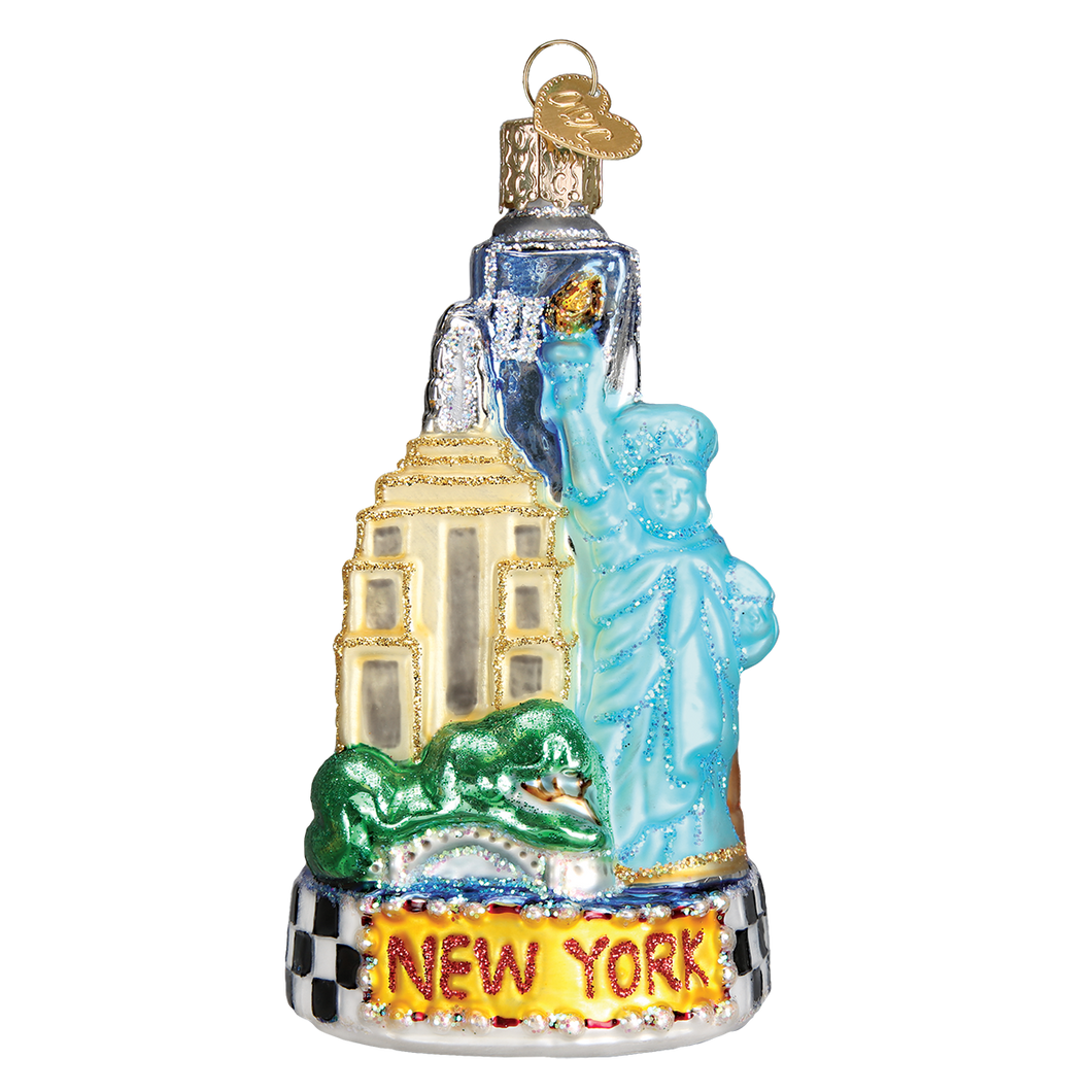 Old World Glass New York City Christmas Ornament
