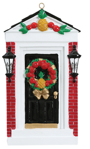 New Home/1St Home Red And Black Door Christmas  Ornament