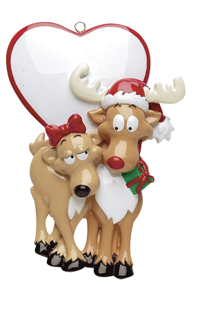 Reindeer Couple Ornament