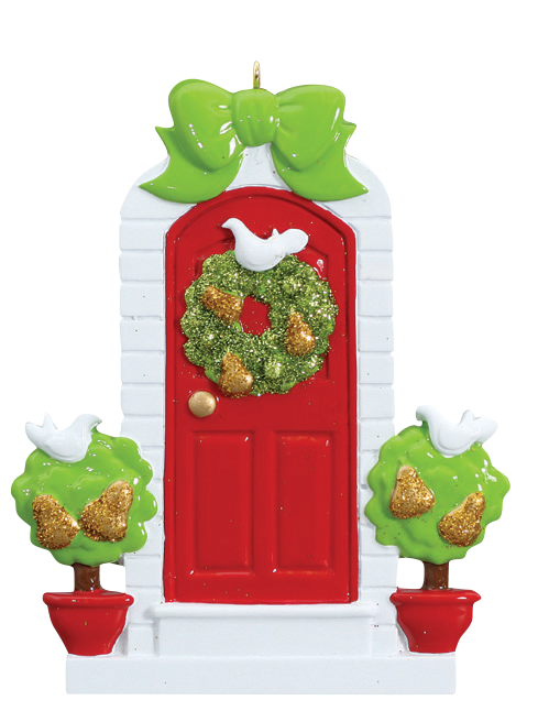 New Home/First Home Red Door Christmas Ornament