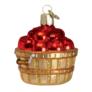 Old World Apple Basket Christmas Ornament
