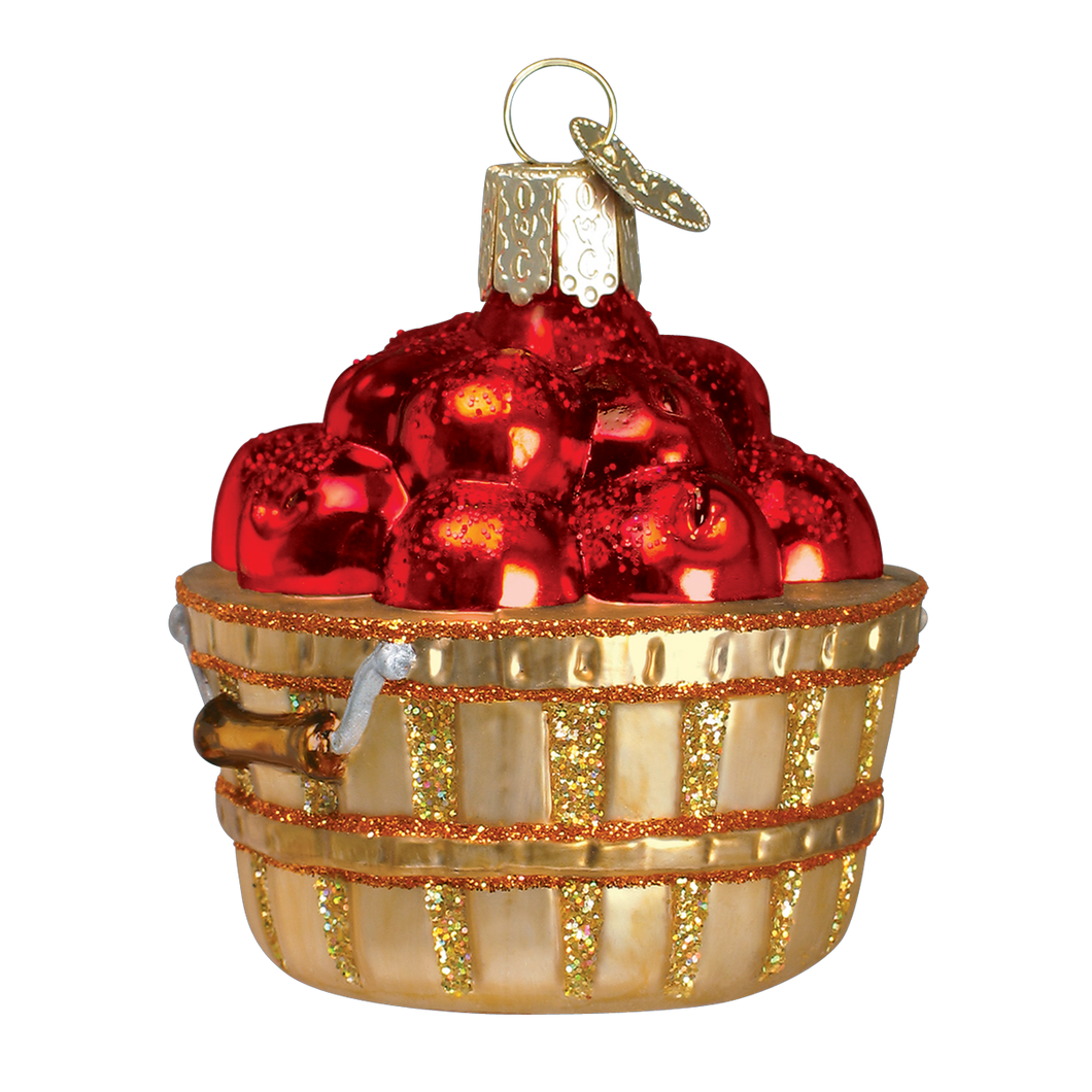 Old World Apple Basket Christmas Ornament